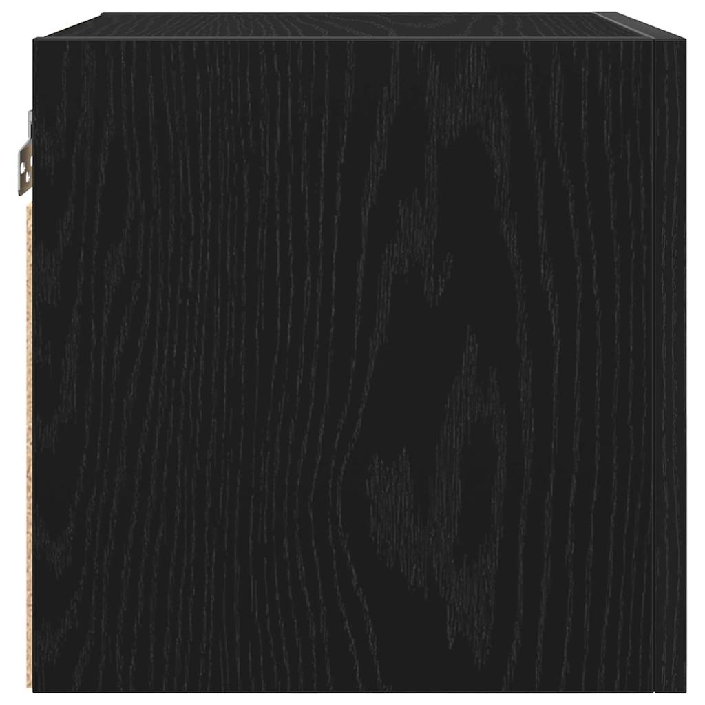 Tv-Skap Svart Eik 30,5 X 30 X 30 Cm Konstruert Tre