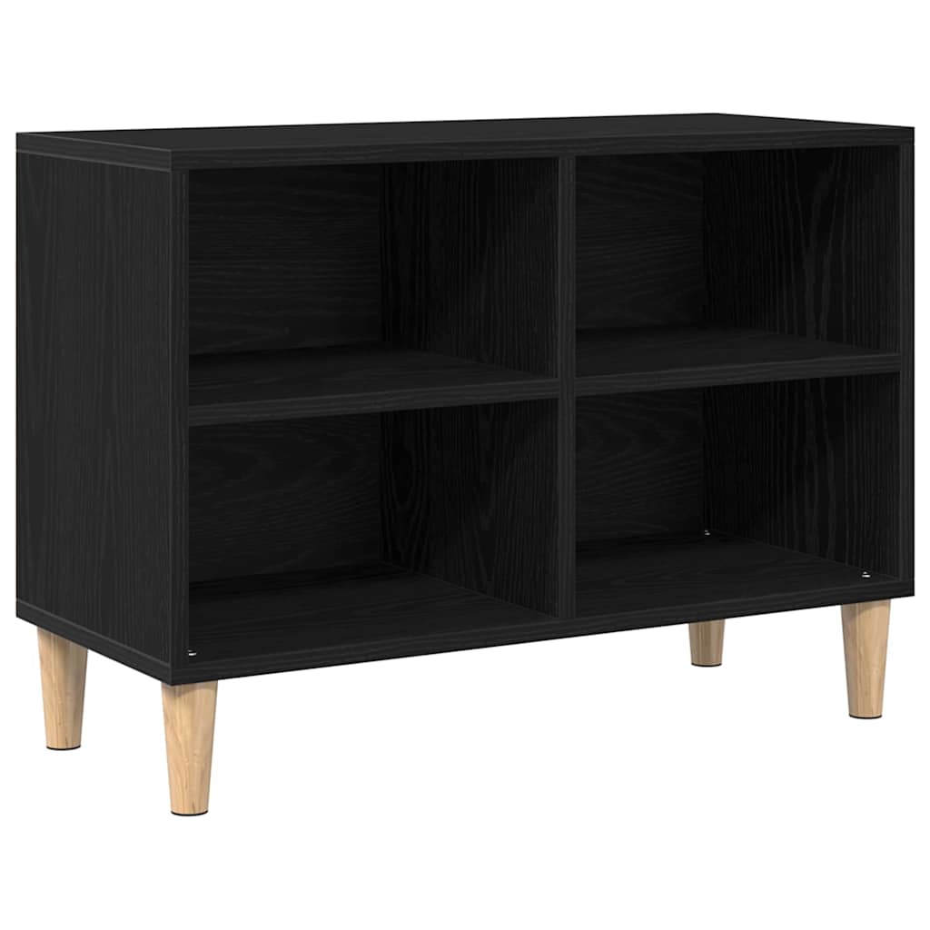 Tv-Skap Svart Eik 69,5 X 30 X 50 Cm Konstruert Tre