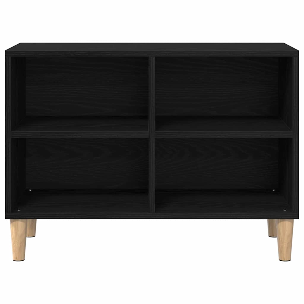Tv-Skap Svart Eik 69,5 X 30 X 50 Cm Konstruert Tre