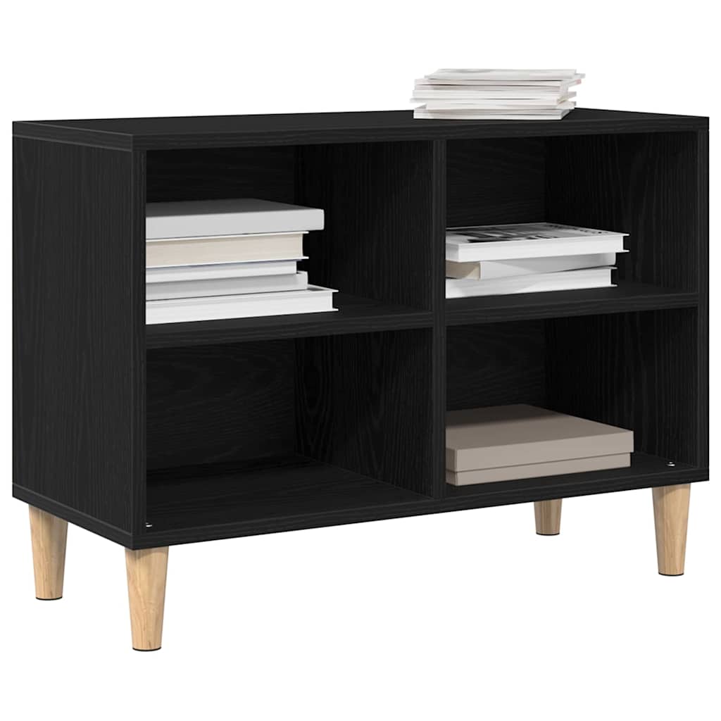 Tv-Skap Svart Eik 69,5 X 30 X 50 Cm Konstruert Tre