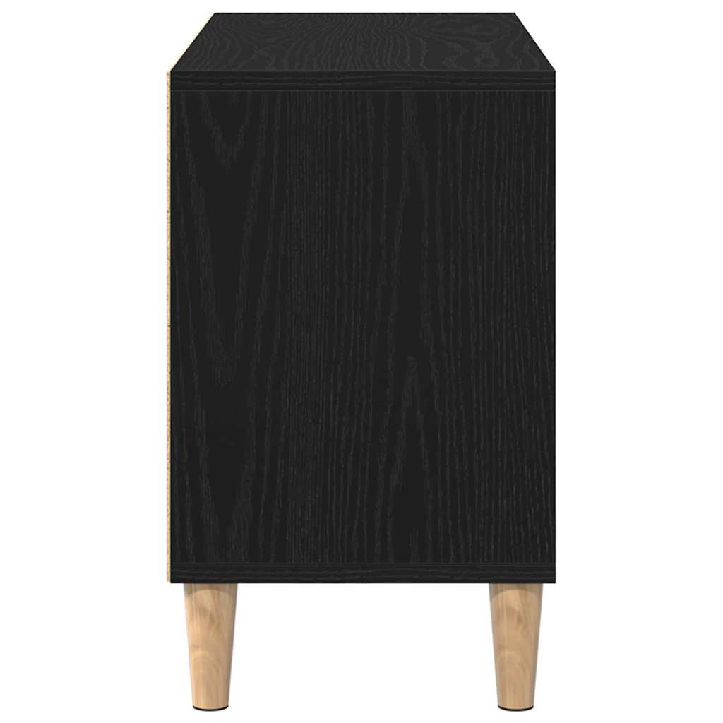 Tv-Skap Svart Eik 69,5 X 30 X 50 Cm Konstruert Tre