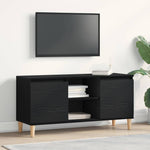 Tv-Skap Svart Eik 102 X 35 X 50 Cm Konstruert Tre