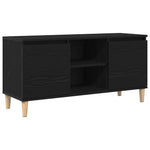 Tv-Skap Svart Eik 102 X 35 X 50 Cm Konstruert Tre