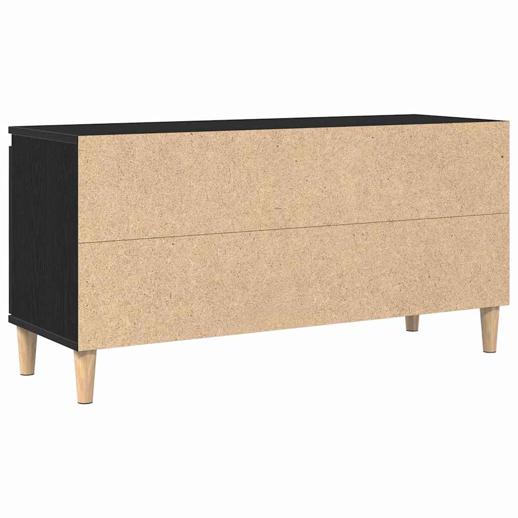 Tv-Skap Svart Eik 102 X 35 X 50 Cm Konstruert Tre