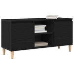 Tv-Skap Svart Eik 102 X 35 X 50 Cm Konstruert Tre