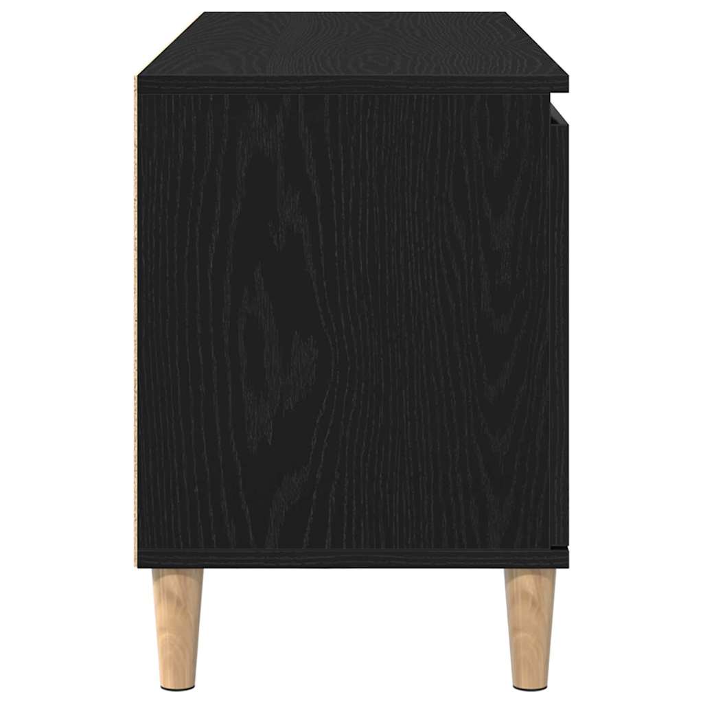 Tv-Skap Svart Eik 102 X 35 X 50 Cm Konstruert Tre