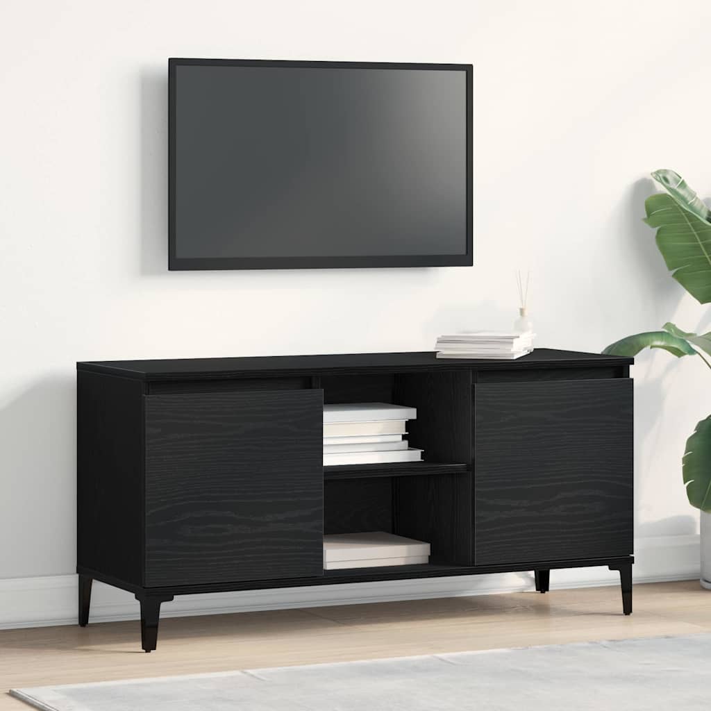Tv-Skap Svart Eik 102 X 35 X 50 Cm Konstruert Tre