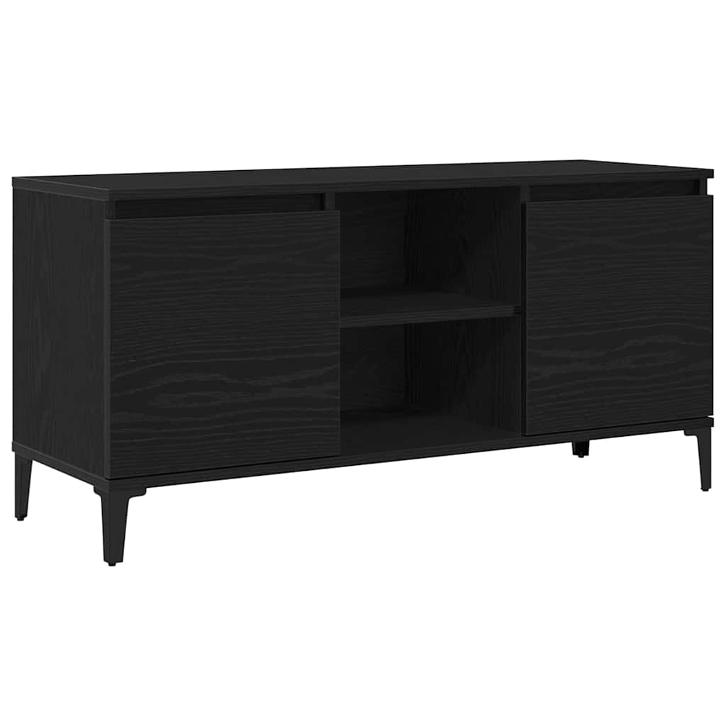 Tv-Skap Svart Eik 102 X 35 X 50 Cm Konstruert Tre