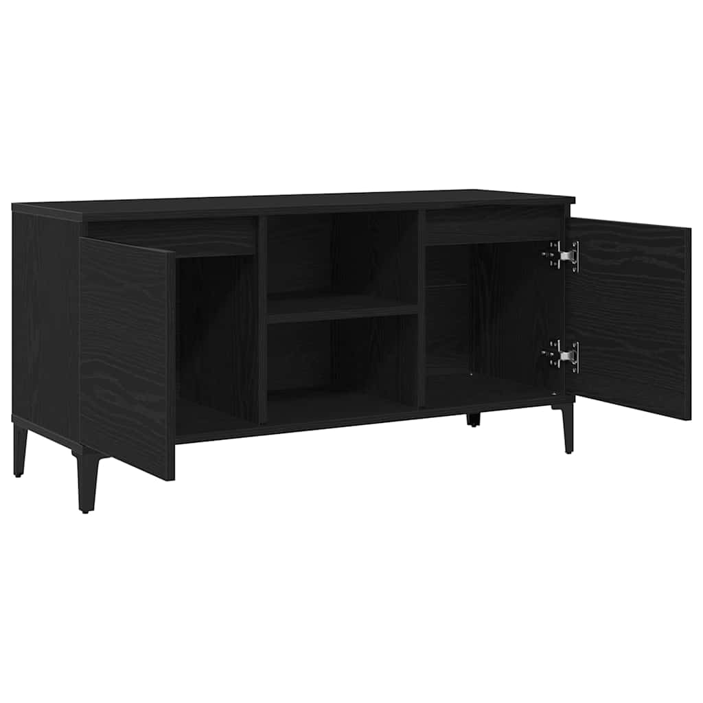 Tv-Skap Svart Eik 102 X 35 X 50 Cm Konstruert Tre