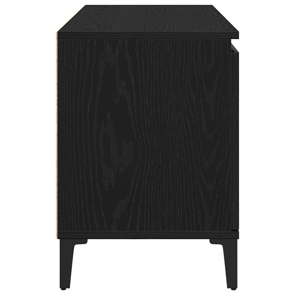 Tv-Skap Svart Eik 102 X 35 X 50 Cm Konstruert Tre
