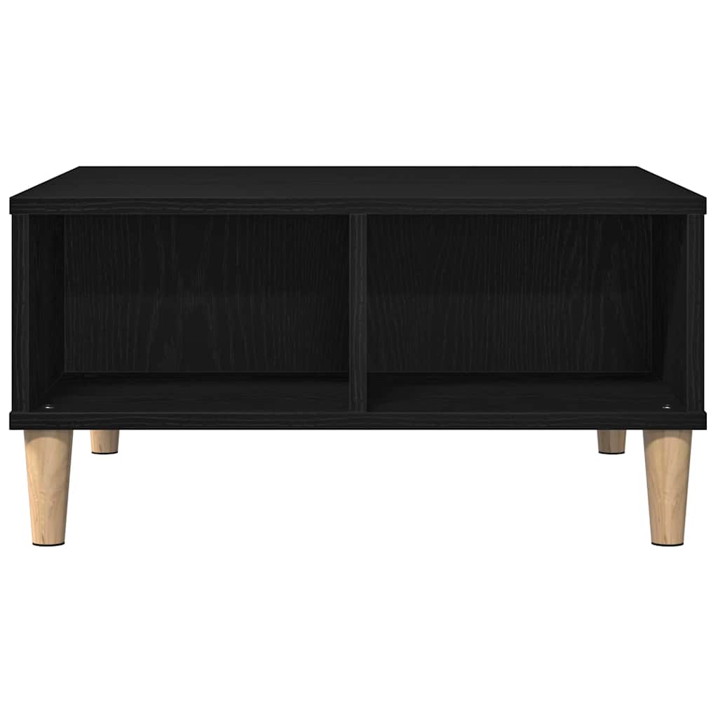 Kaffebord Svart Eik 60 X 60 X 30 Cm Konstruert Tre