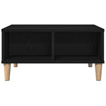 Kaffebord Svart Eik 60 X 60 X 30 Cm Konstruert Tre