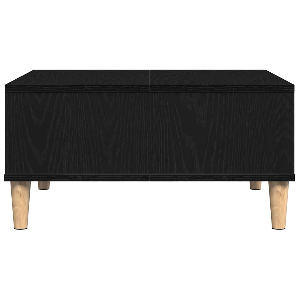 Kaffebord Svart Eik 60 X 60 X 30 Cm Konstruert Tre