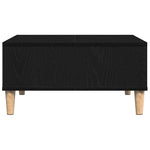 Kaffebord Svart Eik 60 X 60 X 30 Cm Konstruert Tre