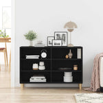 Serviesskap Svart Eik 103,5 X 35 X 70 Cm Konstruert Tre