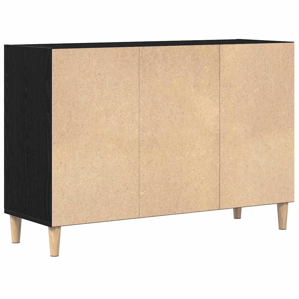 Serviesskap Svart Eik 103,5 X 35 X 70 Cm Konstruert Tre
