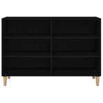 Serviesskap Svart Eik 103,5 X 35 X 70 Cm Konstruert Tre