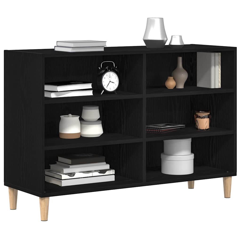 Serviesskap Svart Eik 103,5 X 35 X 70 Cm Konstruert Tre