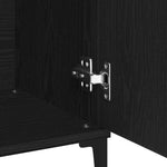 Serviesskap Med Skuff Svart Eik 104 X 35 X 70 Cm Konstruert Tre