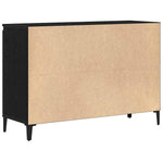 Serviesskap Med Skuff Svart Eik 104 X 35 X 70 Cm Konstruert Tre