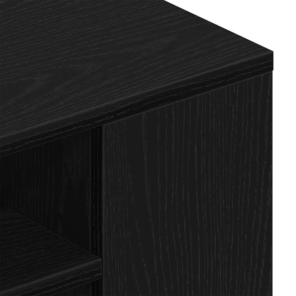 Tv-Skap Svart Eik 100 X 30 X 26,5 Cm Konstruert Tre