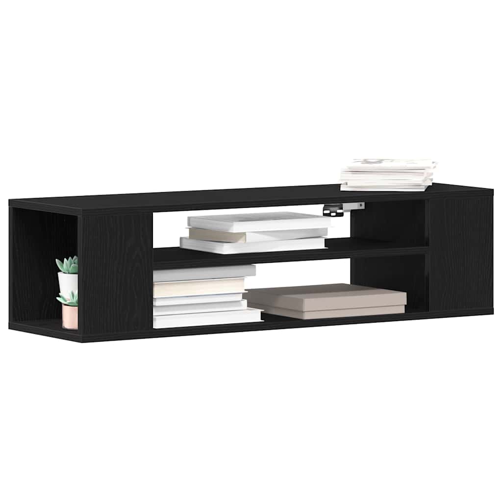 Tv-Skap Svart Eik 100 X 30 X 26,5 Cm Konstruert Tre
