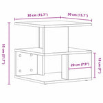 Sidetabell Gammelt Tre 40 X 40 X 40 Cm Konstruert Tre