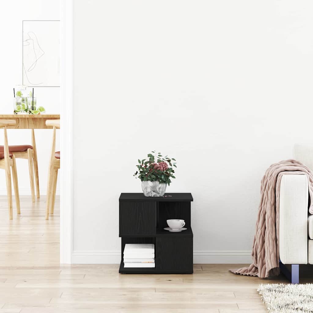 Sidetabell Svart Eik 40 X 40 X 40 Cm Konstruert Tre