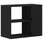 Serviesskap Med Skuff Svart Eik 60 X 30 X 50 Cm Konstruert Tre