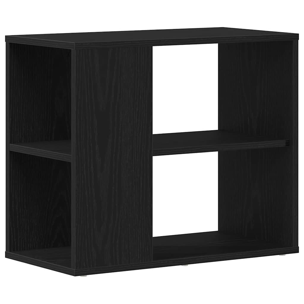 Serviesskap Med Skuff Svart Eik 60 X 30 X 50 Cm Konstruert Tre