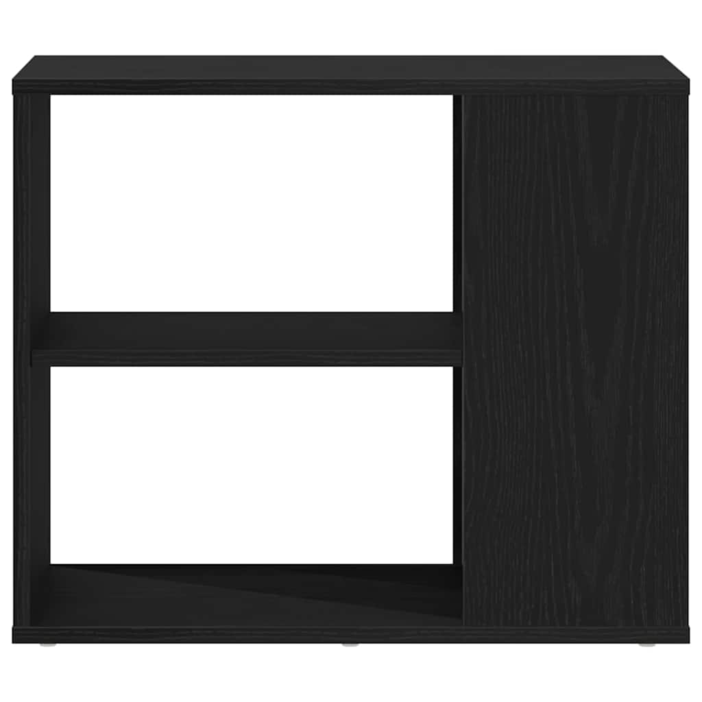 Serviesskap Med Skuff Svart Eik 60 X 30 X 50 Cm Konstruert Tre