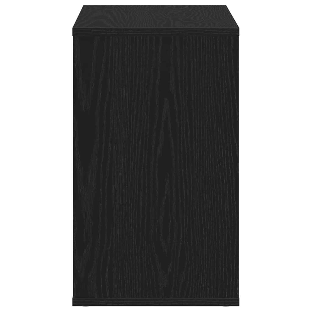 Serviesskap Med Skuff Svart Eik 60 X 30 X 50 Cm Konstruert Tre
