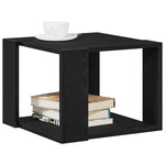 Kaffebord Svart Eik 40 X 40 X 30 Cm Konstruert Tre