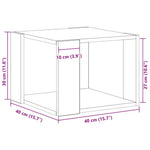 Kaffebord Svart Eik 40 X 40 X 30 Cm Konstruert Tre