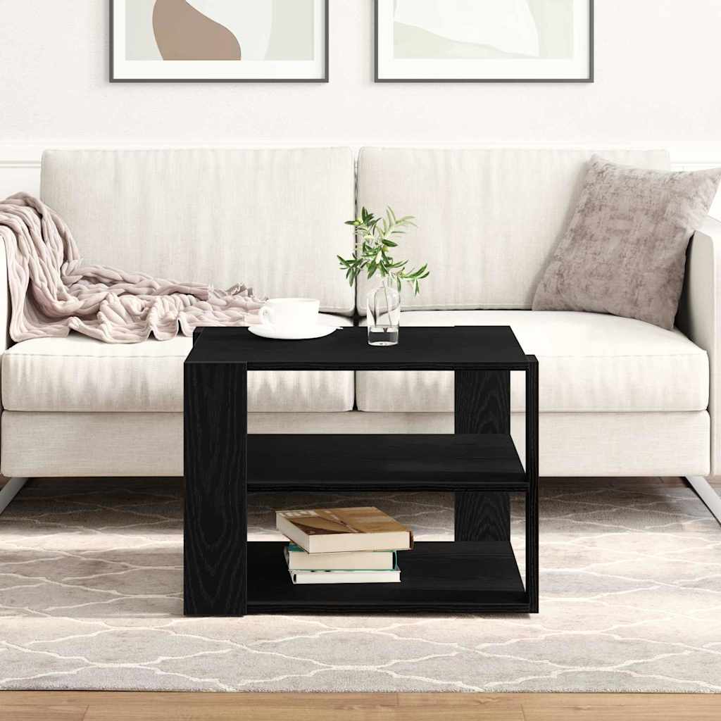 Kaffebord Svart Eik 58 X 58 X 40 Cm Konstruert Tre