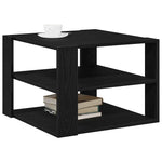 Kaffebord Svart Eik 58 X 58 X 40 Cm Konstruert Tre