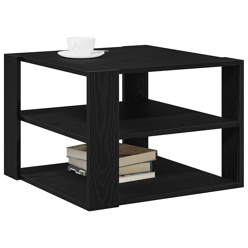 Kaffebord Svart Eik 58 X 58 X 40 Cm Konstruert Tre