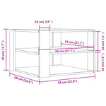 Kaffebord Svart Eik 58 X 58 X 40 Cm Konstruert Tre