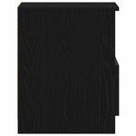 Nattbordskap Med Skuff Svart Eik 40 X 40 X 50 Cm Konstruert Tre