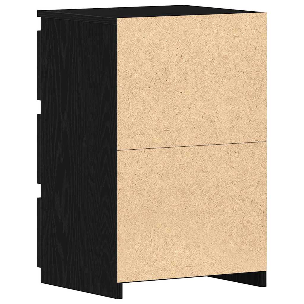 Nattbordskap Svart Eik 40 X 35 X 62,5 Cm Konstruert Tre