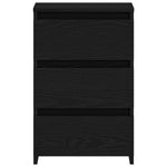 Nattbordskap Svart Eik 40 X 35 X 62,5 Cm Konstruert Tre