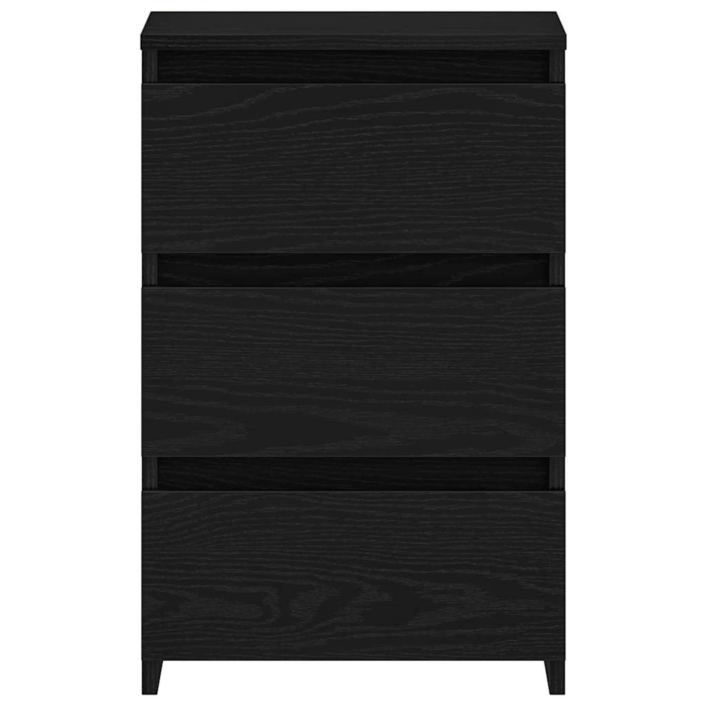 Nattbordskap Svart Eik 40 X 35 X 62,5 Cm Konstruert Tre