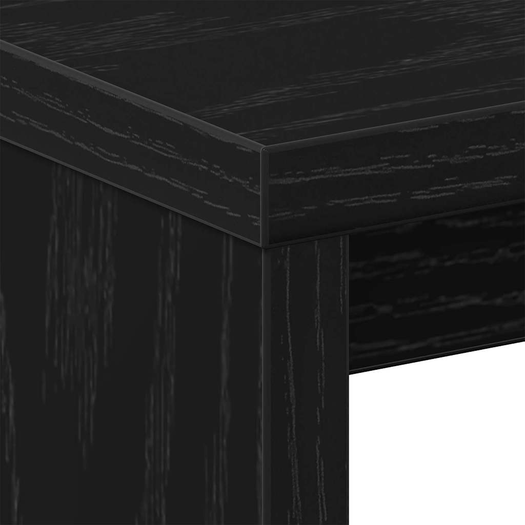 Nattbordskap Svart Eik 40 X 30 X 40 Cm Konstruert Tre