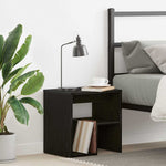 Nattbordskap Svart Eik 40 X 30 X 40 Cm Konstruert Tre
