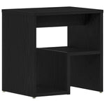 Nattbordskap Svart Eik 40 X 30 X 40 Cm Konstruert Tre