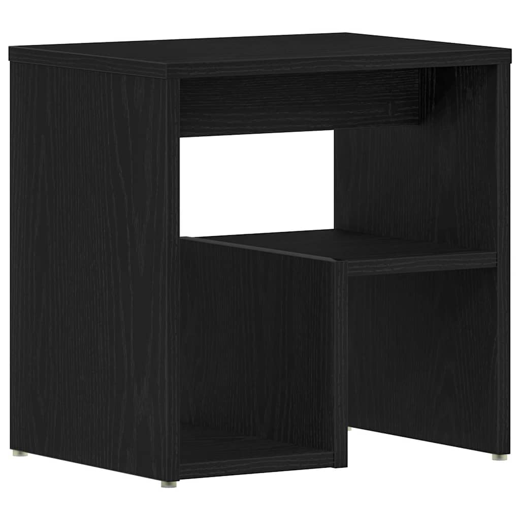 Nattbordskap Svart Eik 40 X 30 X 40 Cm Konstruert Tre