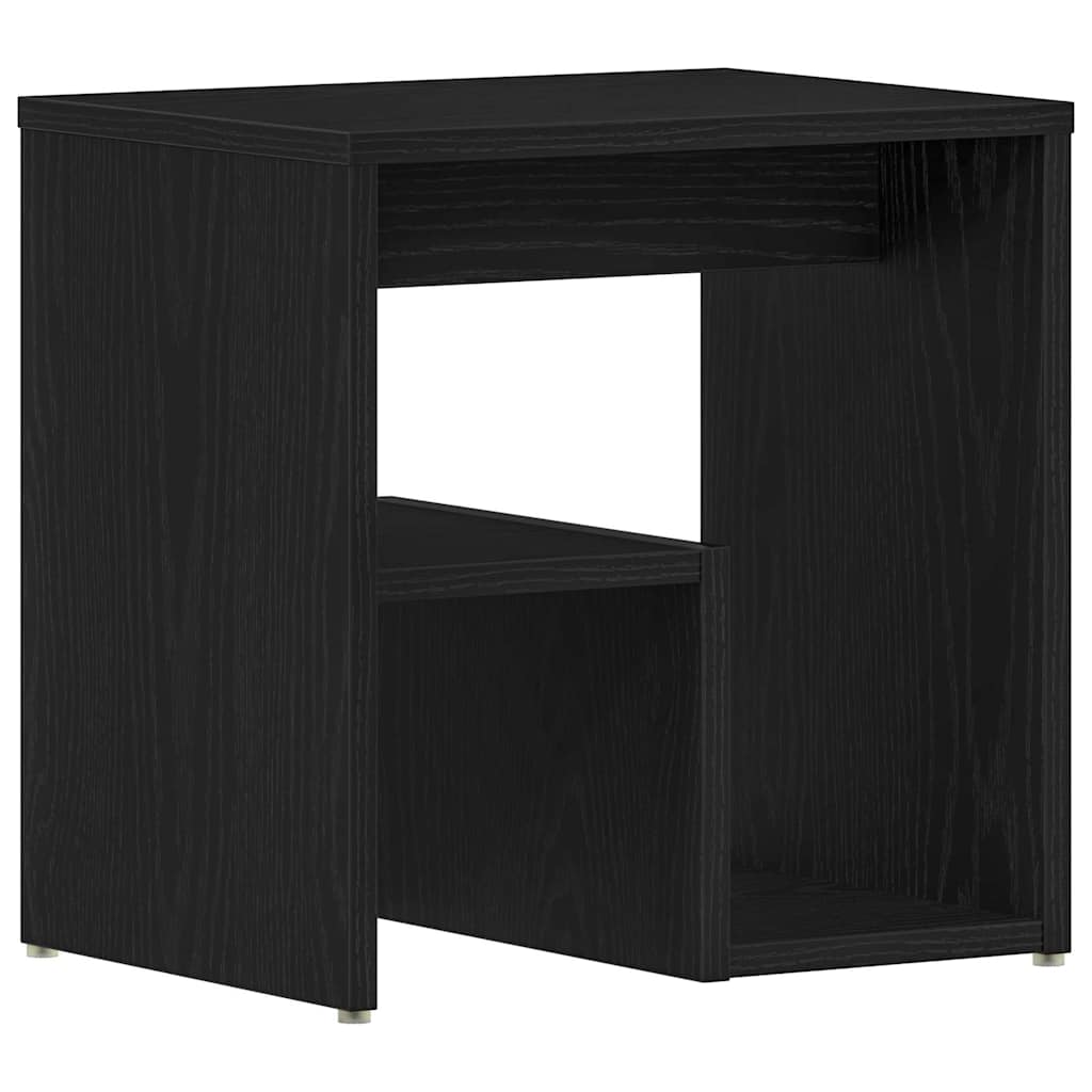 Nattbordskap Svart Eik 40 X 30 X 40 Cm Konstruert Tre