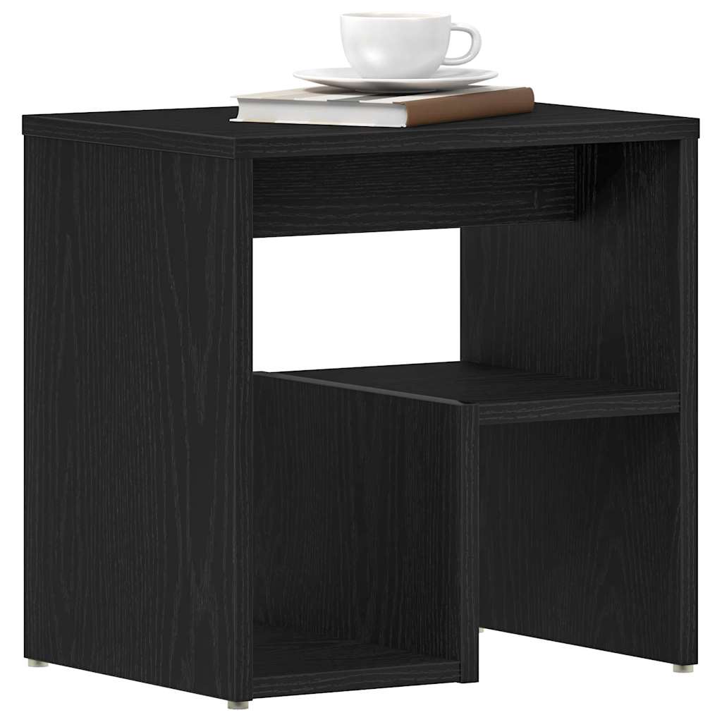 Nattbordskap Svart Eik 40 X 30 X 40 Cm Konstruert Tre