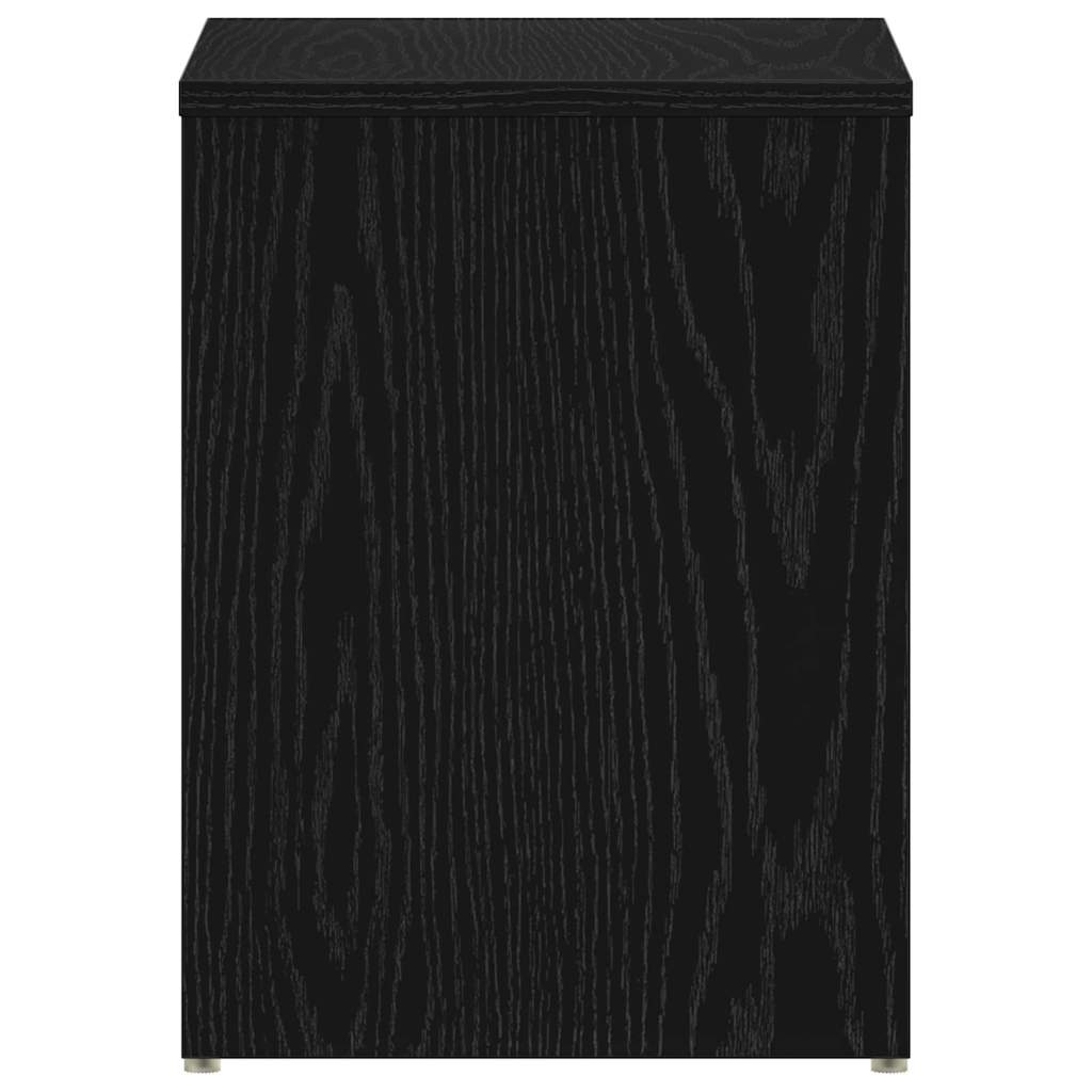Nattbordskap Svart Eik 40 X 30 X 40 Cm Konstruert Tre