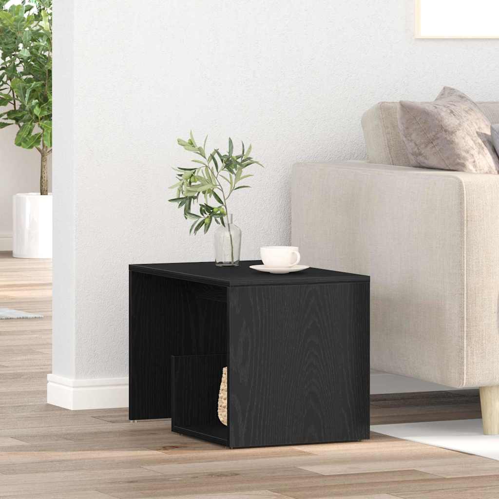 Sidetabell Svart Eik 59 X 36 X 38 Cm Konstruert Tre